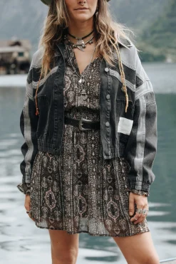 Robe à smocks imprimée Maya