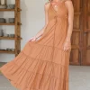 Robe Alicia Strap Cognac