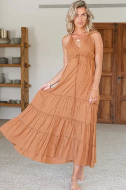 Robe Alicia Strap Cognac