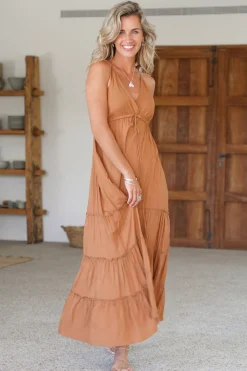 Robe Alicia Strap Cognac