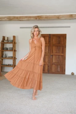 Robe Alicia Strap Cognac