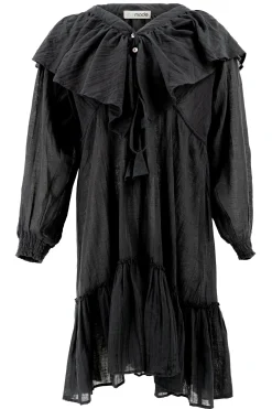 Robe courte à volants Sparkle Noir