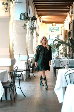 Robe courte à volants Sparkle Noir