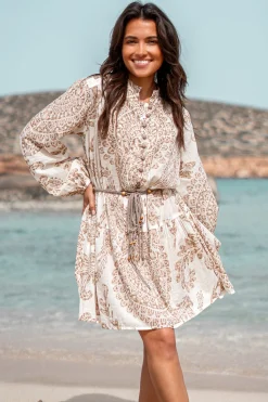 Robe courte Adella Taupe