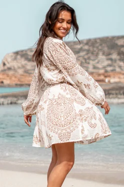 Robe courte Adella Taupe