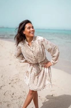 Robe courte Adella Taupe