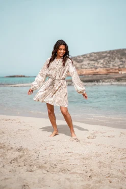 Robe courte Adella Taupe