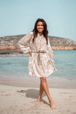 Robe courte Adella Taupe