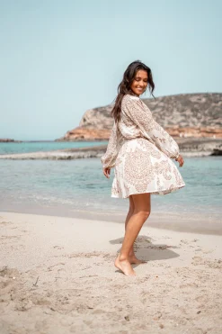 Robe courte Adella Taupe