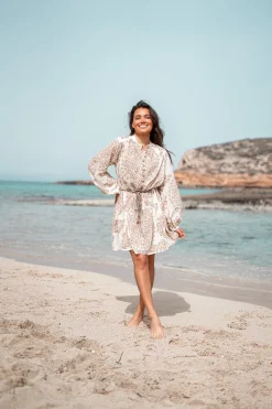 Robe courte Adella Taupe