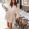 Robe courte Bliss Ecru
