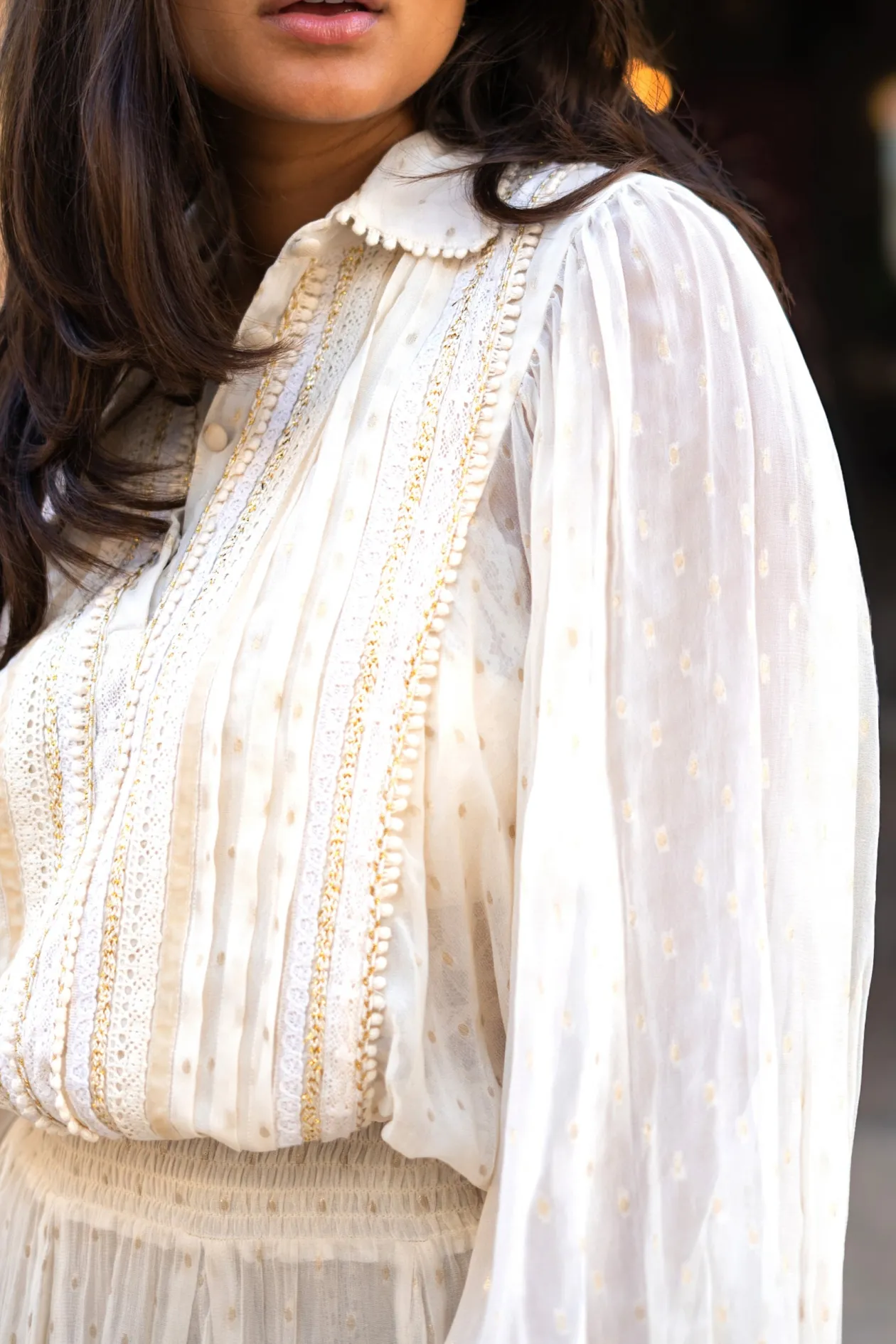 Robe courte Bliss Ecru