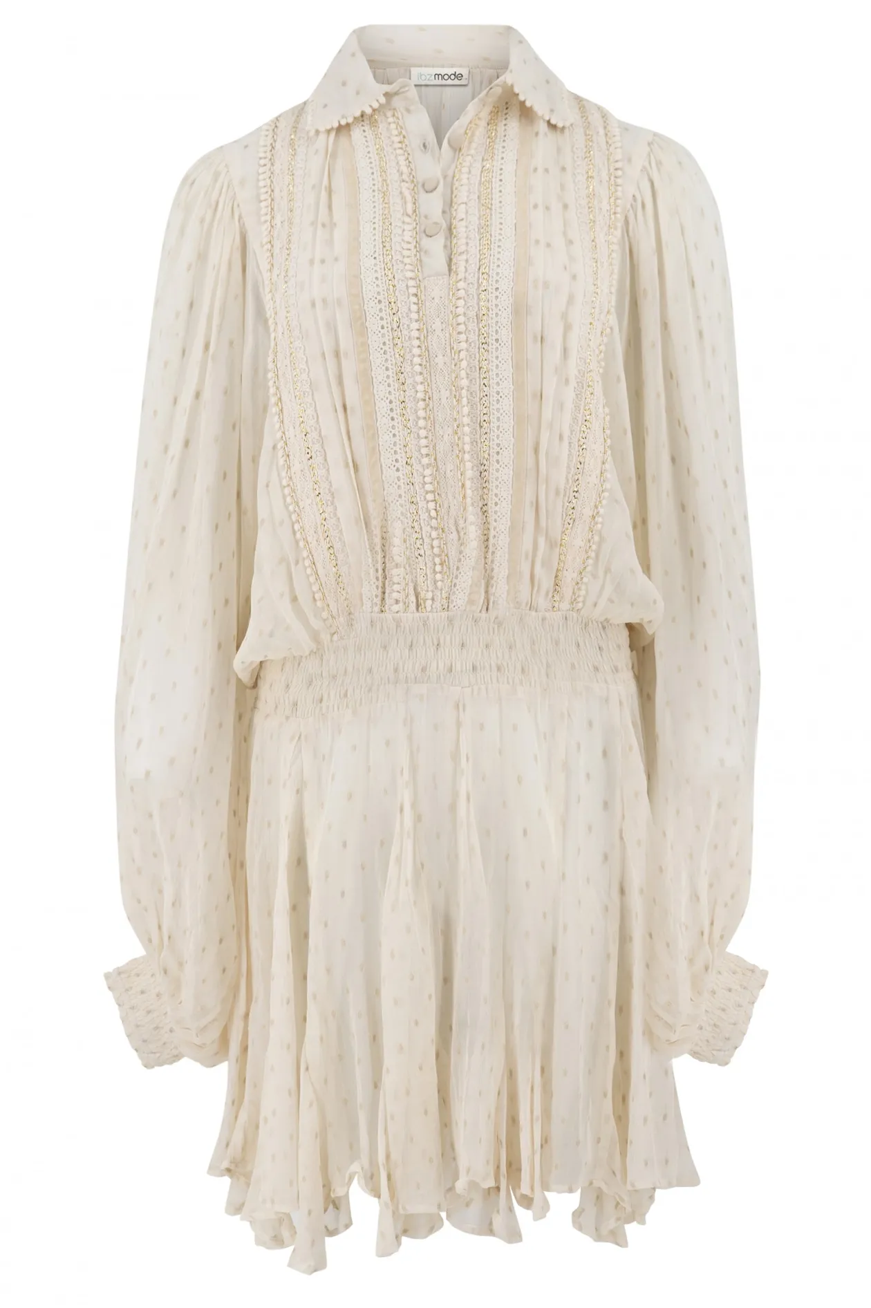 Robe courte Bliss Ecru