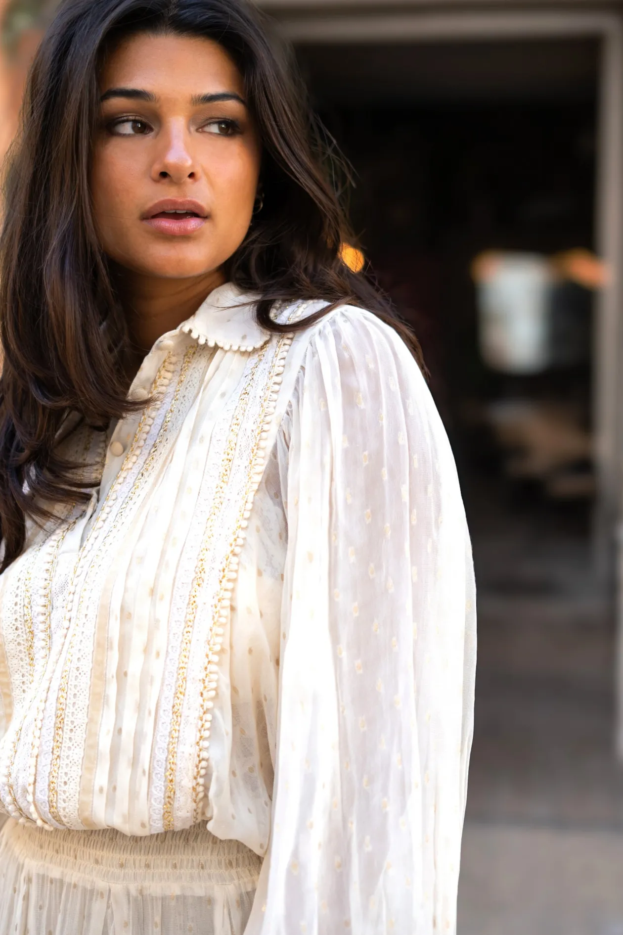 Robe courte Bliss Ecru