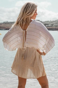Robe courte Emilia Blanc/ sable