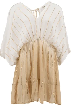 Robe courte Emilia Blanc/ sable