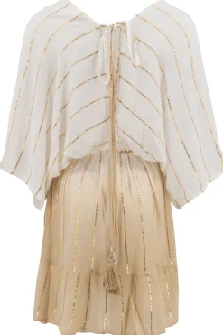 Robe courte Emilia Blanc/ sable