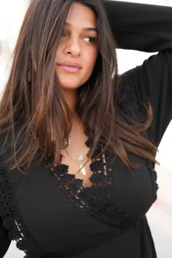 Robe courte Encaje Noir