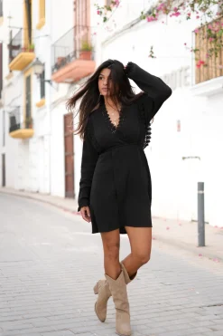 Robe courte Encaje Noir