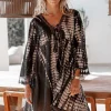 Robe courte Inessa Tie Dye Noir