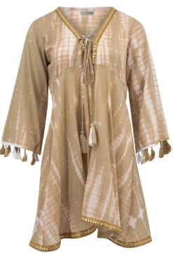 Robe courte Inessa Tie Dye Taupe