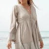 Robe courte Luna Taupe