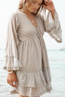 Robe courte Luna Taupe