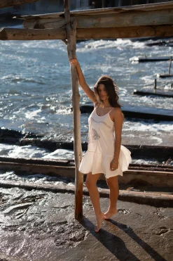 Robe courte Mila Jersey Blanc