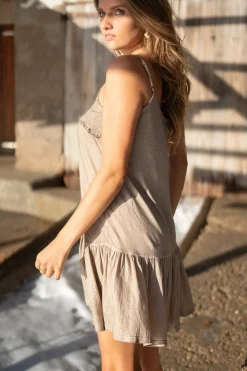 Robe courte Mila Jersey Taupe