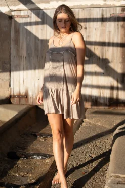 Robe courte Mila Jersey Taupe