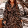 Robe courte Mio Paisley Noir