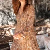 Robe courte Mio Paisley Taupe