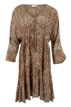 Robe courte Mio Paisley Taupe