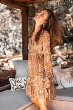 Robe courte Mio Paisley Taupe
