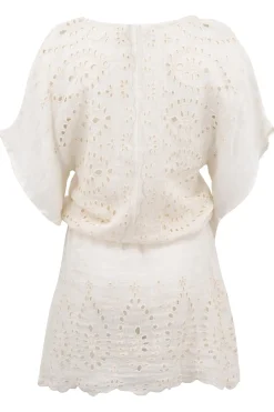 Robe courte Mirabel Ecru
