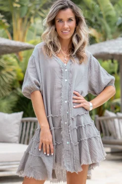 Robe courte Tejano Taupe