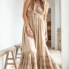 Robe dos nu Mila Taupe