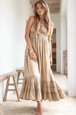 Robe dos nu Mila Taupe