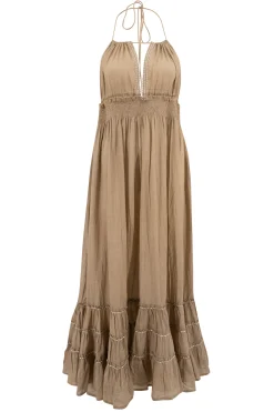 Robe dos nu Mila Taupe
