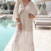 Robe Emilia Tye Dye Beige/ blanc