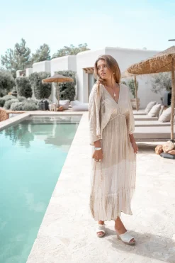 Robe Emilia Tye Dye Beige/ blanc