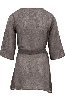 Robe enveloppante Deya Dark Anthracite