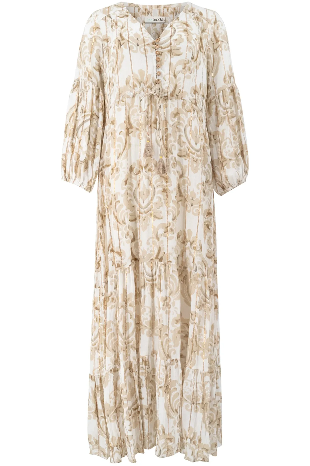 Robe Gloria Baroque Blanc Imprimé
