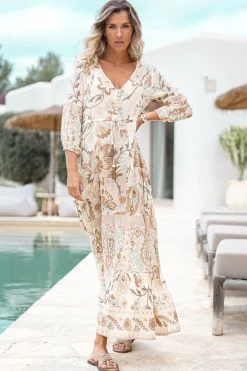 Robe Gloria Flower Natural