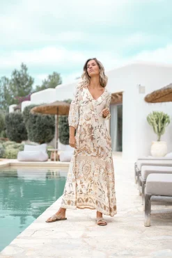 Robe Gloria Flower Natural