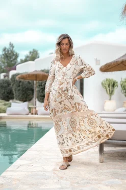 Robe Gloria Flower Natural