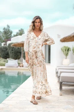 Robe Gloria Flower Natural