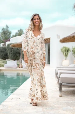 Robe Gloria Flower Natural