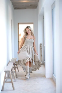 Robe Gypsy Boho Taupe