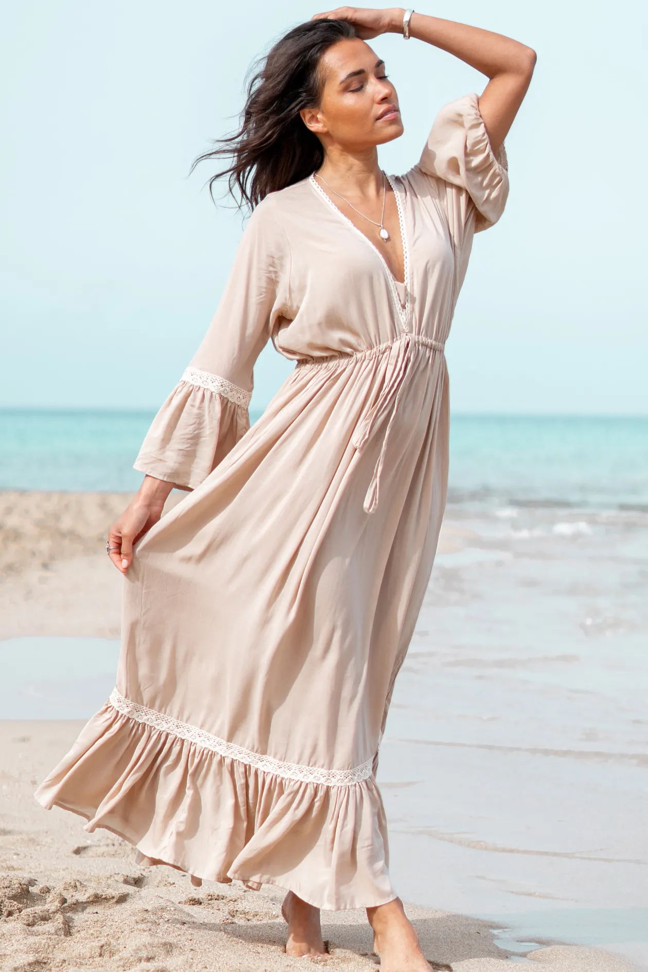 Robe Isabella Crochet Ecru